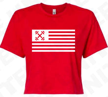 Flag tee and crop