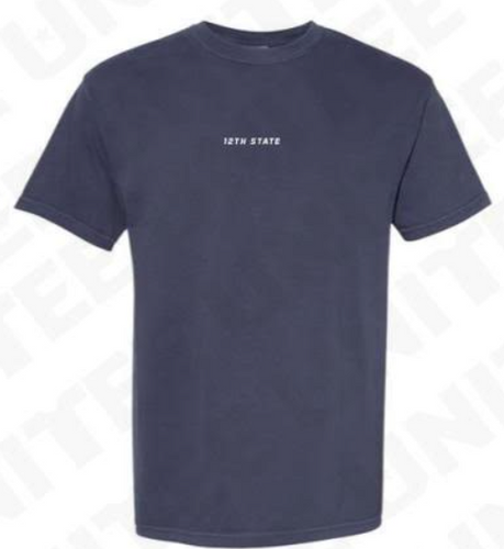 100% Cotton Navy 12th State Comfort Colors Tee