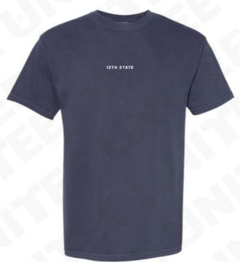 100% Cotton Navy 12th State Comfort Colors Tee